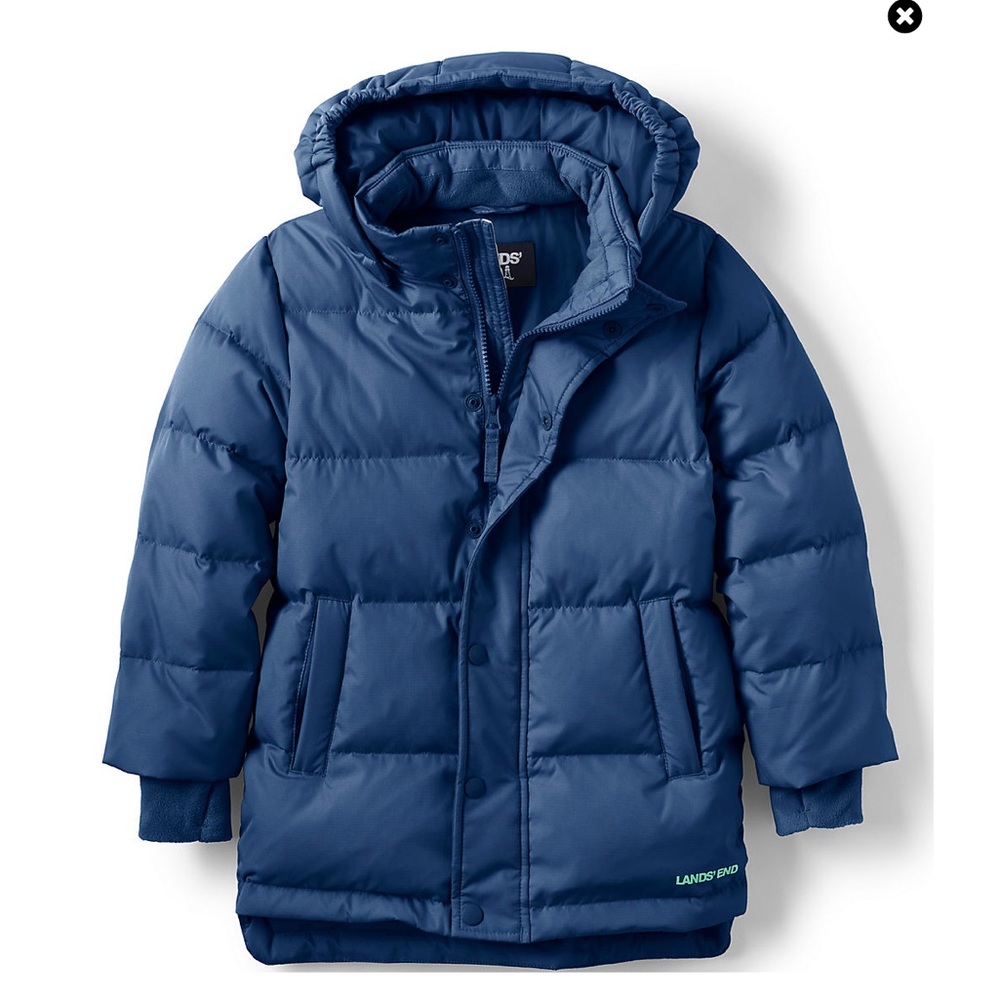Lands end Kids girl boy Channel Down Puffer Parka